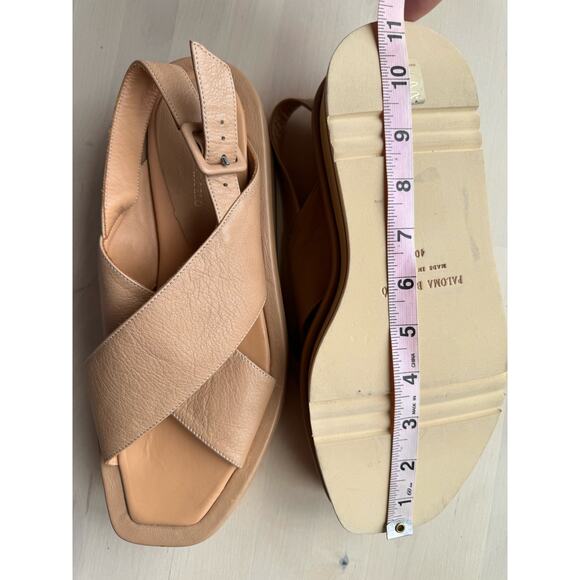 Paloma Barcelo beige Madidi slingback wedge sandals size 40/ US 9.5 - Picture 8 of 14